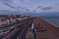 Brighton Wheel, Riesenrad mit VIP Paket, Blick in Richtung Osten zur Marina. Das Riesenrad geht ab und zu auf Reisen.